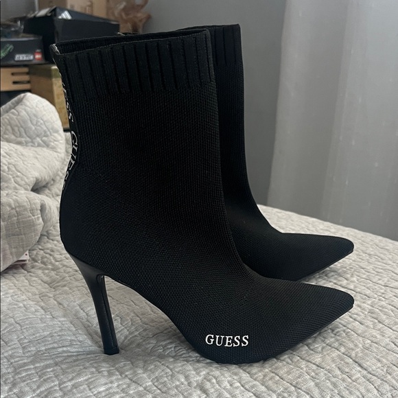 Guess Shoes - GUESS Black Heeled Ankle Booties  Nrw